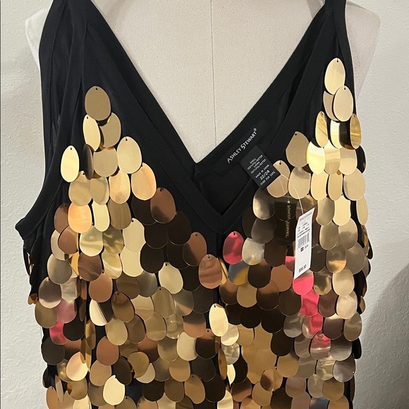 Ashley Stewart Black and Gold Sequin Dress - Picture 9 of 9